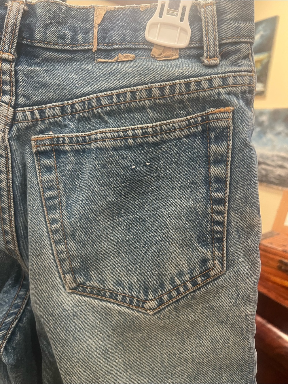 Vintage Saugatuck Relaxed Fit Blue Denim Jeans